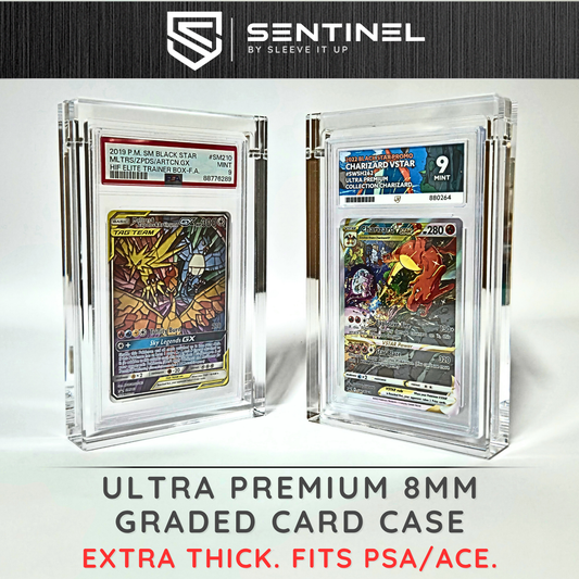 PSA & ACE Graded Card Acrylic Display Case – EXTRA THICK 8mm Magnetic Slab Protector