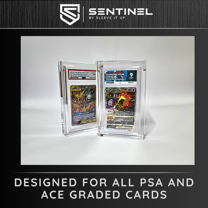 PSA & ACE Graded Card Acrylic Display Case – EXTRA THICK 8mm Magnetic Slab Protector
