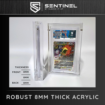 PSA & ACE Graded Card Acrylic Display Case – EXTRA THICK 8mm Magnetic Slab Protector