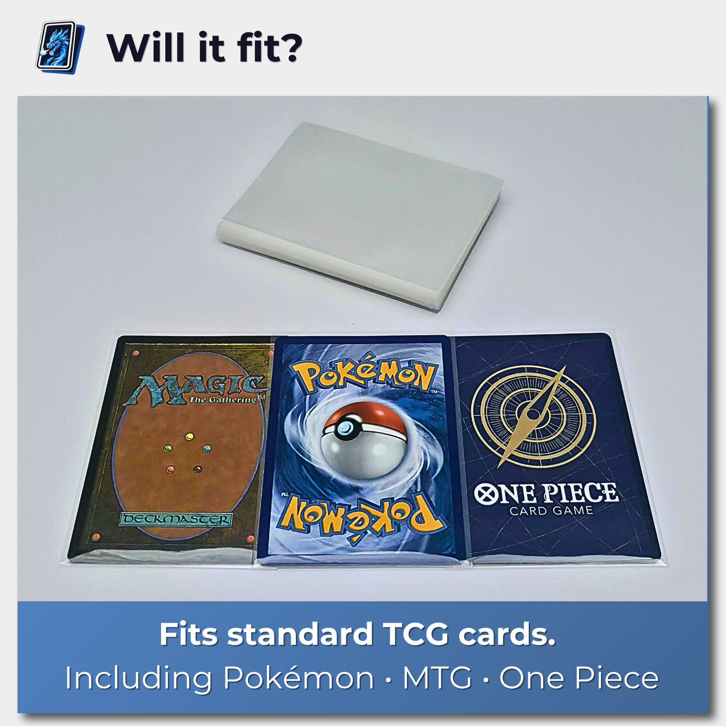 Trading Card Penny Sleeves – Clear Card Sleeves for Pokémon, MTG & One Piece (66×91mm)