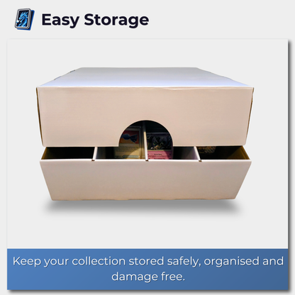 Trading Card Bulk Storage Box | 4-Row Card Box – Holds 3600 Cards