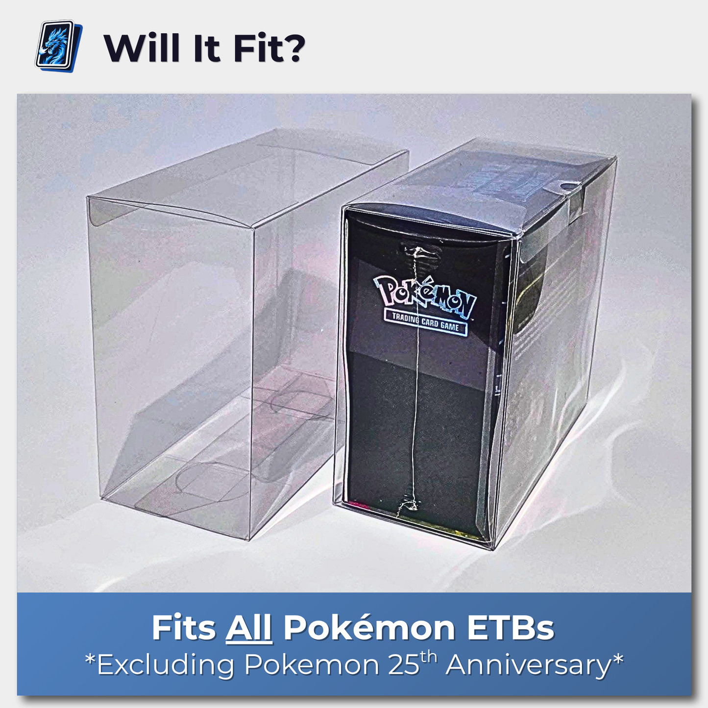 Elite Trainer Box Protector – Clear Plastic Storage Case for Pokémon ETBs (1, 3, 5, 10, 20-Pack)