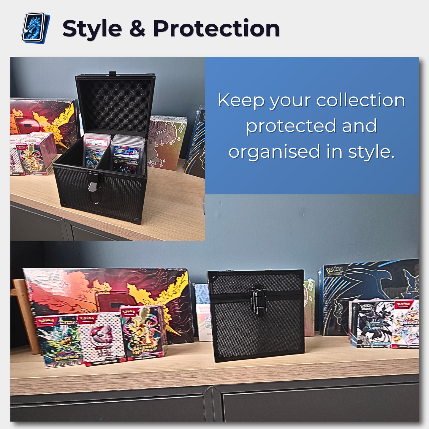 Graded Card Storage Case - Up to 46 Card Capacity | Fits PSA, ACE & CGC Slabs