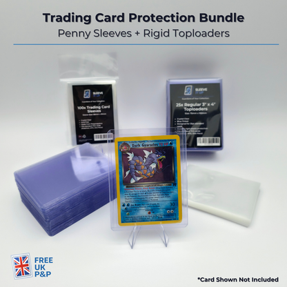 200x Top loaders + 200 FREE Penny Sleeves - Trading Card Sleeve 3”x4” Pokémon