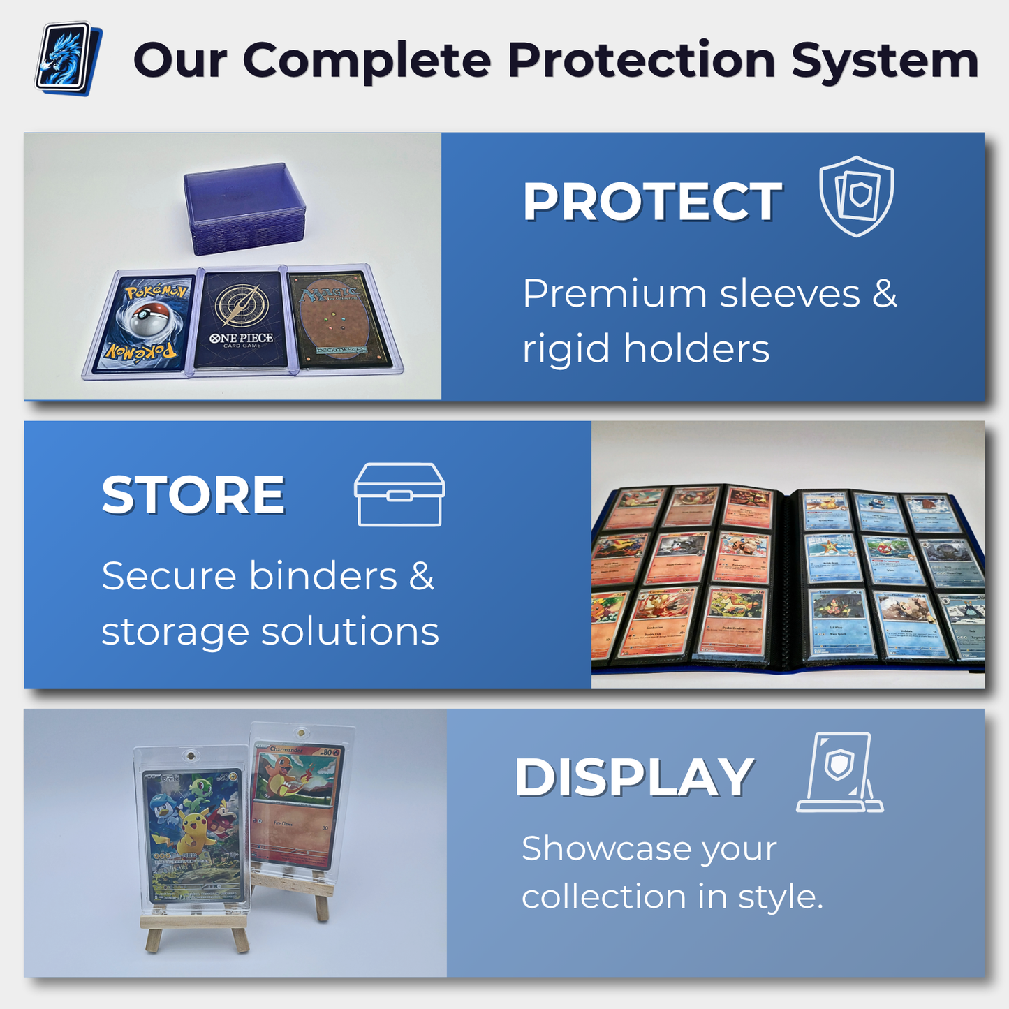 Pokemon Card Binder Sleeves Toploaders Protection Set Bundle UK - PROTECT BUNDLE