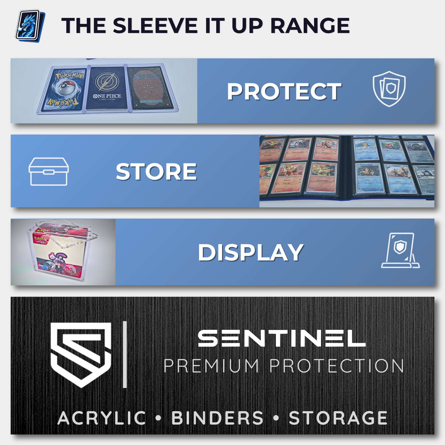 Trading Card Booster Pack Acrylic Display Case - Magnetic Lid - Pokemon TCG