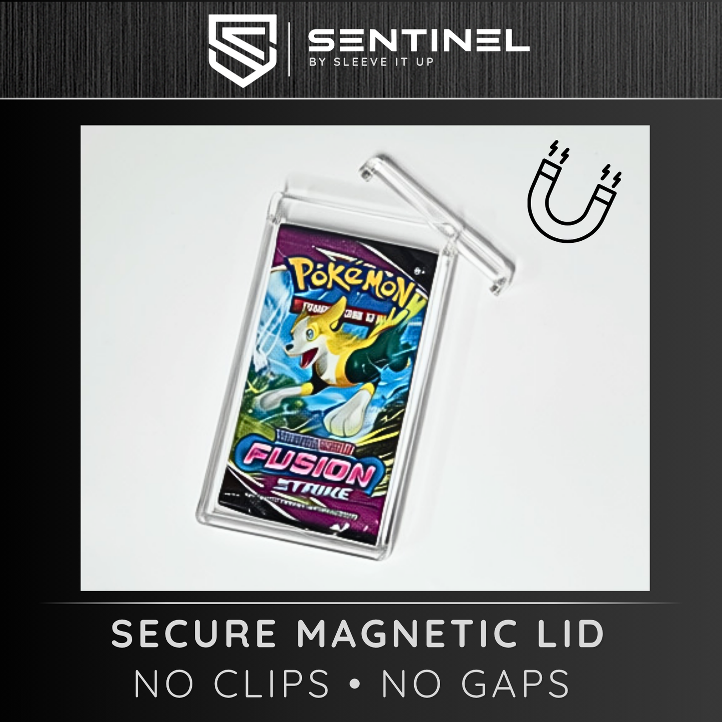 Trading Card Booster Pack Acrylic Display Case - Magnetic Lid - Pokemon TCG