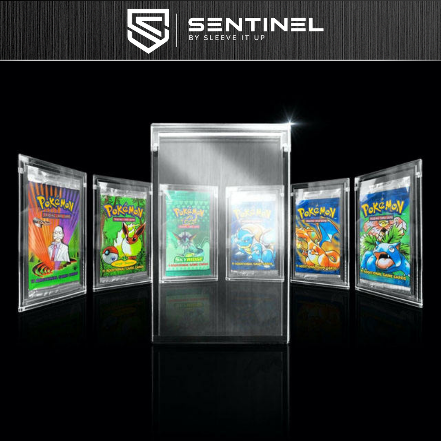 Trading Card Booster Pack Acrylic Display Case - Magnetic Lid - Pokemon TCG