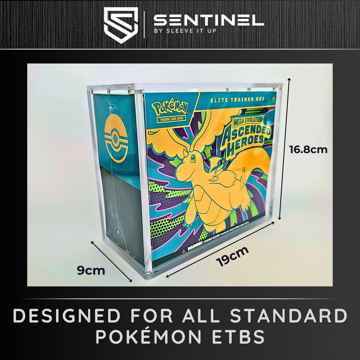 Pokémon Elite Trainer Box Acrylic Case – Premium Magnetic 5mm ETB Display Protector