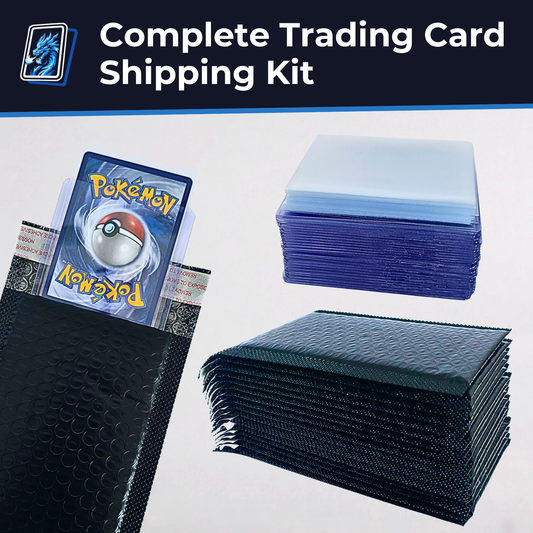 Complete Shippig Kit for Trading Cards (Bubble Envelopes Mailers, Toploaders & Sleeves) - Pokemon, MTD, One Piece, Lorcana, Sports