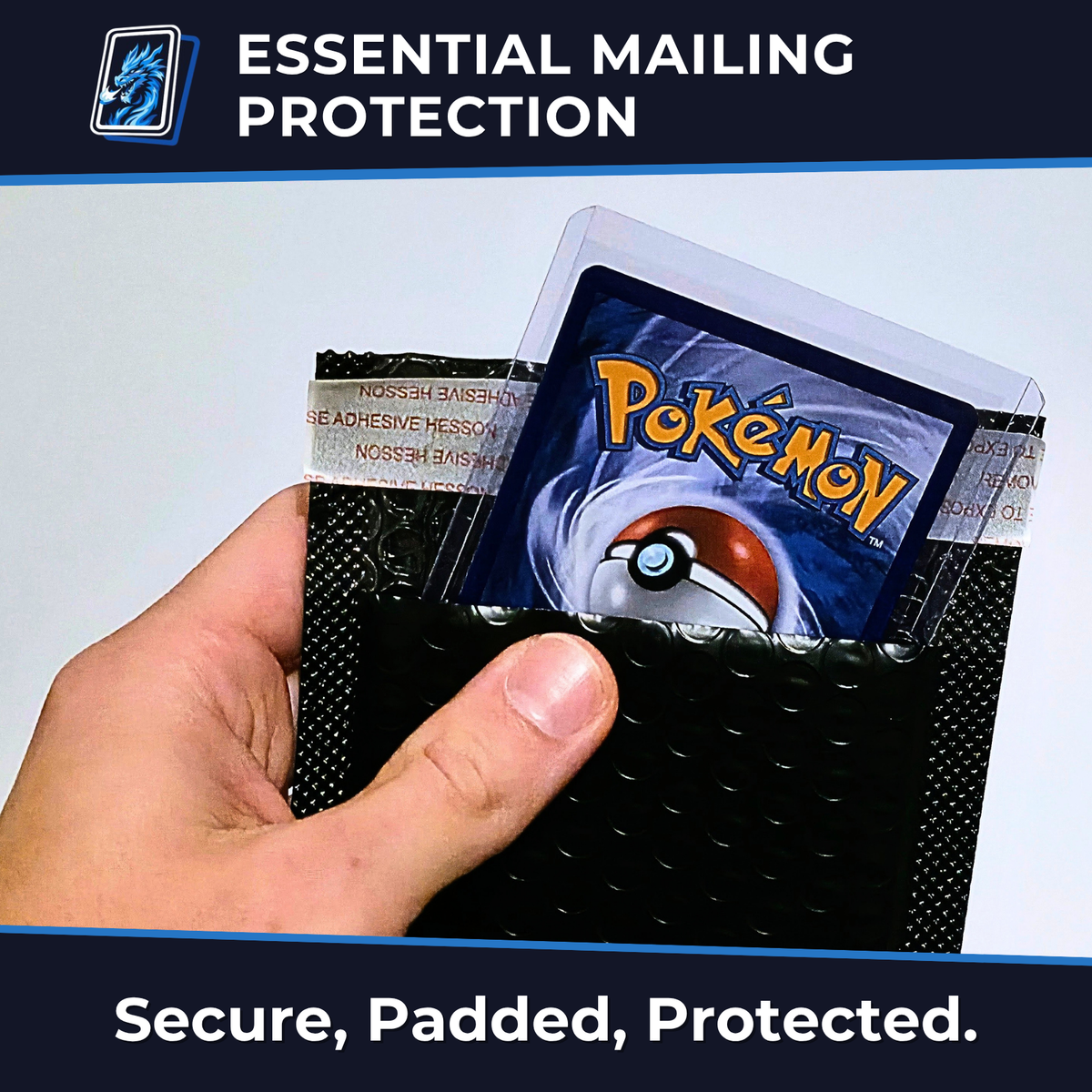 Bubble Mailers 11x13cm for Trading Cards | Pokémon MTG Shipping Envelopes | Toploader Safe