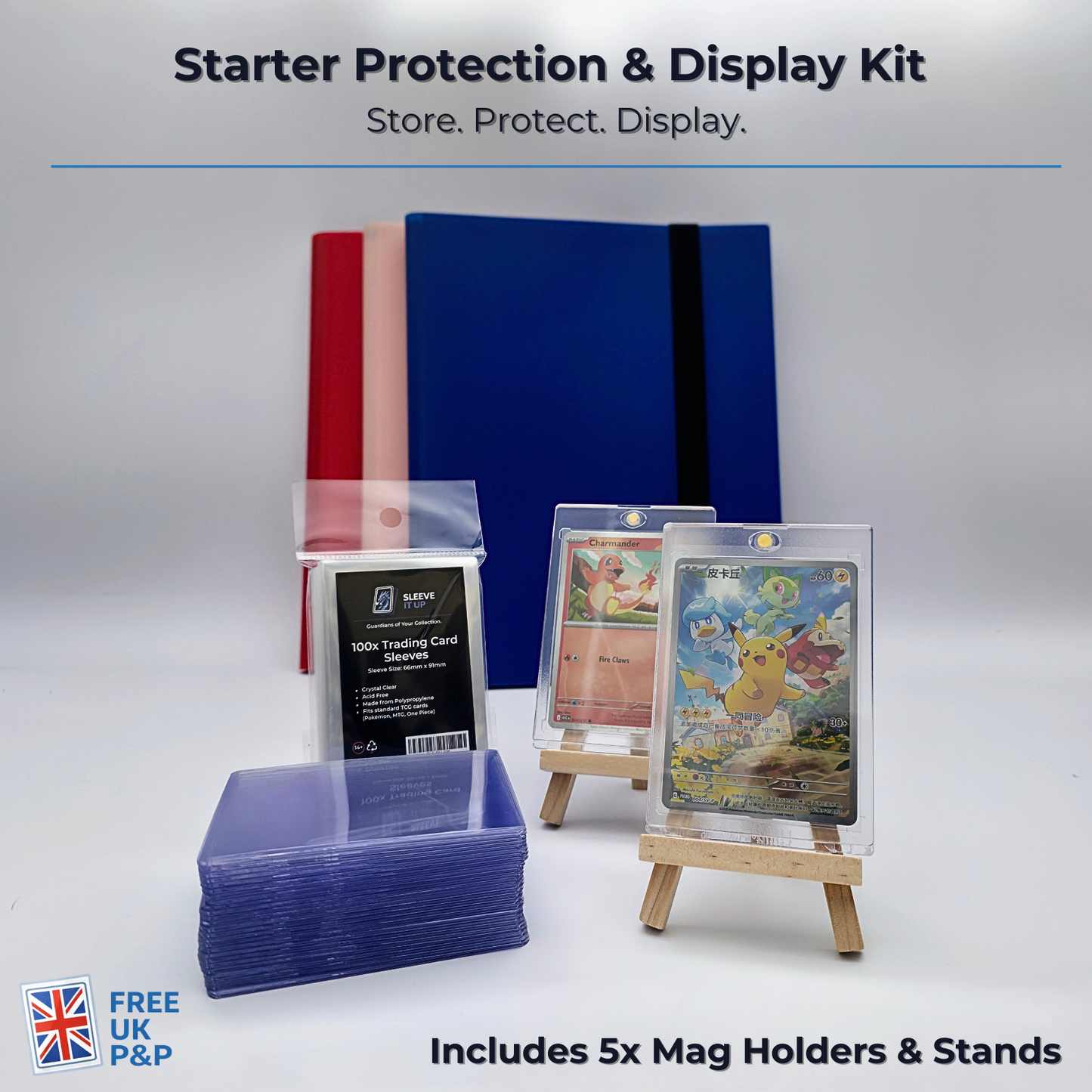 Trading Card Starter Kit – Protection, Storage & Display Bundle