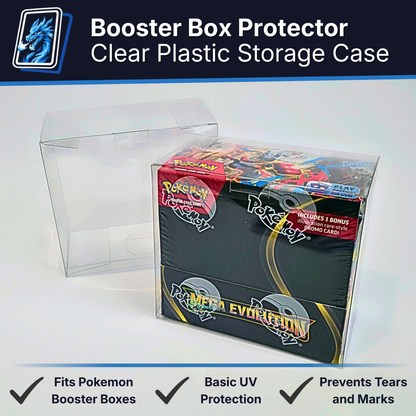 Pokemon Booster Box Plastic Case Protector - TCG Display Strong 0.5mm (1-20 Pack)