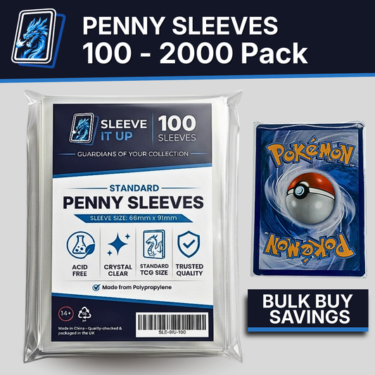 Trading Card Penny Sleeves – Clear Card Sleeves for Pokémon, MTG & One Piece (66×91mm)